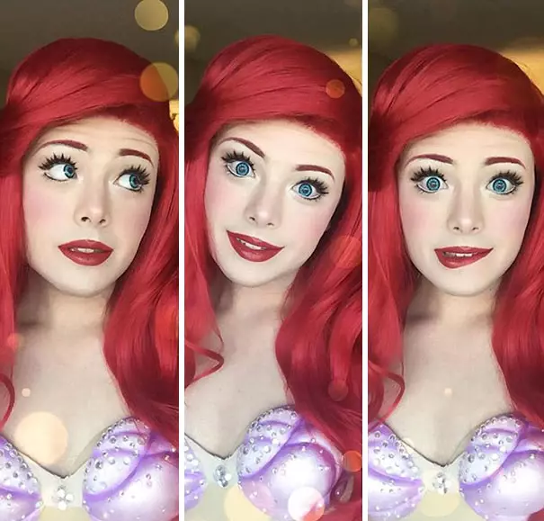 男子把自己「打扮成迪士尼公主」，網友們驚呼的超強化妝技術