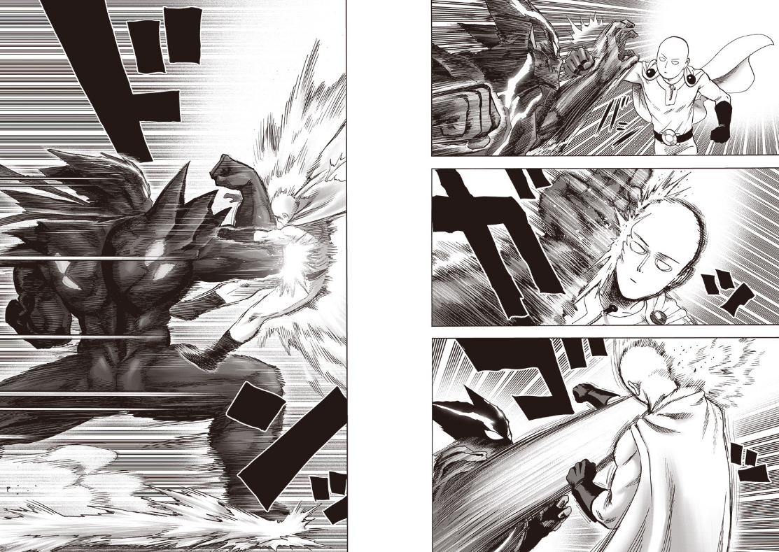一拳超人208話：埼玉發動洗白嘴遁 無傷抗下惡魔餓狼全套輸出