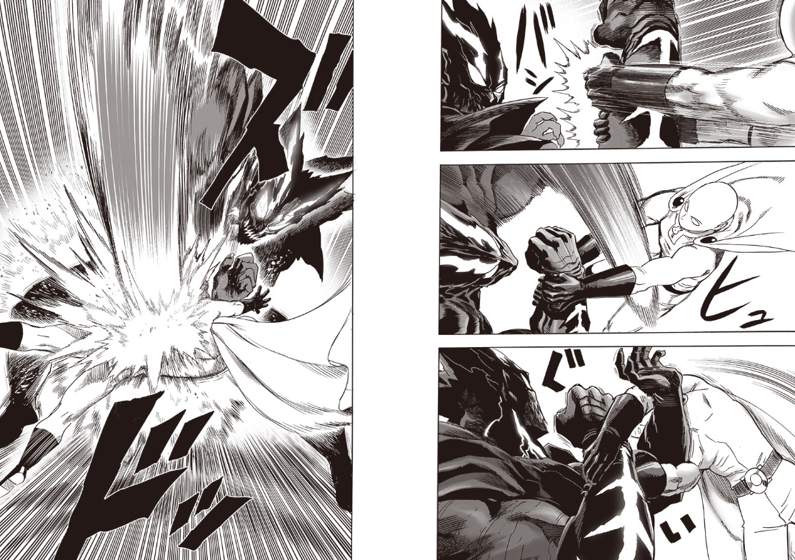 一拳超人208話：埼玉發動洗白嘴遁 無傷抗下惡魔餓狼全套輸出