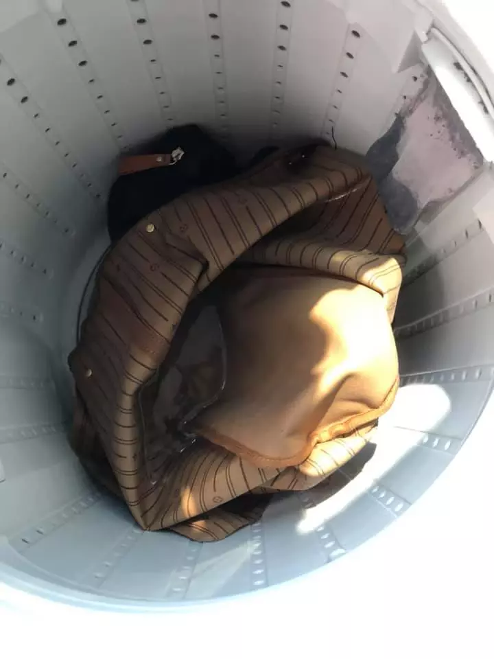 嫌送洗3500太貴!她把「5萬LV包丟洗衣機洗」眾人看傻 曝光「洗完成果」網驚呼:心臟太大顆