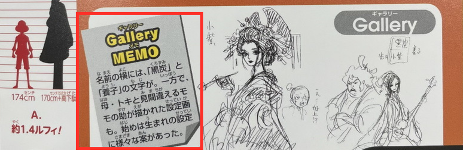 海賊王官方情報，小紫早期設定是「黑炭養女」，桃之助把她當母親