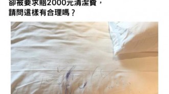 小孩亂畫飯店床單！留30cm藍色原子筆痕「飯店要求賠2000元」爸驚嚇：合理嗎？