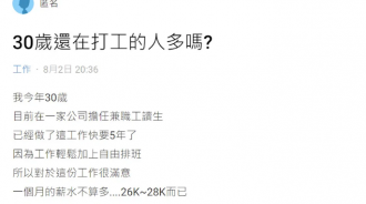 「30歲還在打工被嫌超廢」網掀兩極論戰：做得開心最重要！