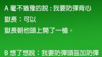 C的答案令獄長也不知如何處理好了… 太機智