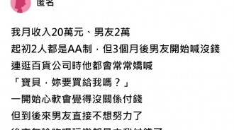 妹子月花10萬養男友，吃喝玩樂全女方出...男直言：就想靠女人養！