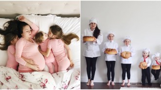 我家也有4公主！攝影師老爸狂曬「老婆和3個女兒」超Q日常　近看「還有1個小王子」全變聖誕襪超Q