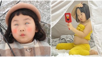 隨時都是表情包❤️搞笑小萌娃「外表大嬸味滿滿」爆紅　經典詮釋「女生姨母笑花癡臉蛋」根本是戲精