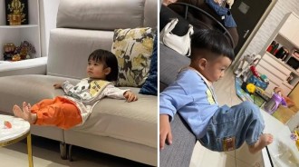 根本少林功夫！女兒看電視「屁屁懸空練核心」媽媽笑翻　馬麻們「接力曬更奇葩姿勢」變飛天小超人