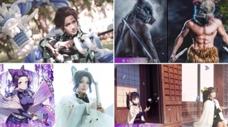 鬼滅之刃：靠顏值打破次元壁的cosplay，伊之助coser大秀腹肌！禰豆子顏值爆表