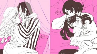 鬼滅之刃：粉色的浪漫，鬼滅CP組大婚當夜「 羞澀」表現，伊之助忍住自己