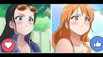 海賊人物嘟嘟嘴表情，大媽嘟嘴圈粉無數，海賊王羅傑也來模仿