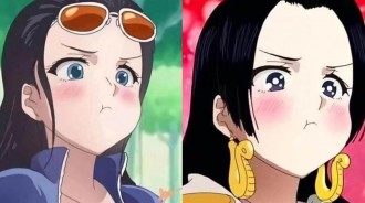 大媽愛了！海賊王：當海賊女神嘟嘴賣萌，女帝超強反差萌，看到羅賓我心動了