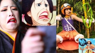 海賊王低配與高配Cosplay，烏索普的鼻子絕對逼真，大熊的體型一模一樣