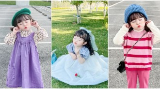 小紅唇好想親❤️Q萌小女娃「閉眼嘟嘴嘴表情」成招牌　張開眼「明眸寶石眼睛」化身白雪公主更漂亮