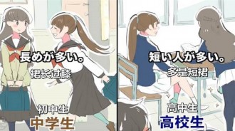 日本大佬寫實插畫，描述初高中生的區別，原來我們已經長大了