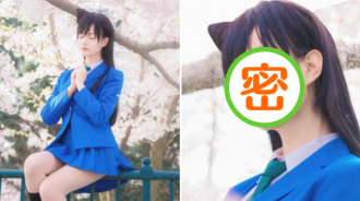 高中生美少女cos毛利蘭，顏值逆天，鏡頭拉近後網友都懵圈了