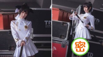 高中生cos高雄走紅，「襪子腿」比刺刀還要長，這誰扛得住？