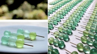 夏天專屬的清新甜品！夢幻透明「漸層綠和菓子」美如葉子　晶瑩外表「四季變換不同顏色」唯美滿分