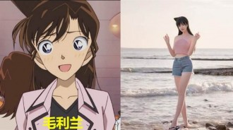 有種模仿叫「真人毛利蘭」，當看到她的動漫腿，網友：骨頭酥了