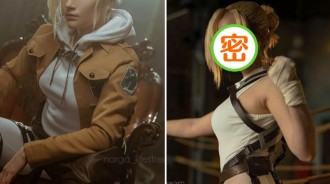 進擊的巨人：活在現實世界中的阿尼！一件外套就能完美cos，戰鬥力點滿的女巨人