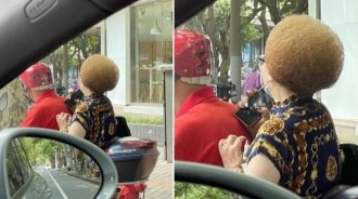 巨型麥克風？時髦阿嬤頂「超狂圓型蓬蓬頭」秒成路上焦點　內行網友曝「這造型不簡單」：是技術活