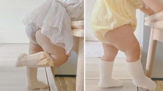 小腳腳好想摸！肉肉寶寶「超萌肥美胖腳腳」融化全網　換上「蕾絲襪襪超犯規」古錐正臉驚喜曝光❤️