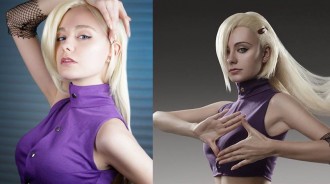 火影忍者：絕美金絲貓Cos山中井野，當看到完美身材，讓人忍不住驚呼：凍未調