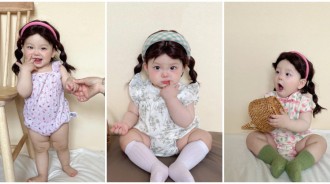 水靈大眼好犯規！萌萌女孩「衣服天天不一樣」宛如小名模　媽媽現身「優雅氣質臉蛋」笑容好溫柔❤️