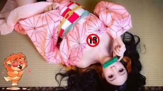 鬼滅之刃：超正Coser使出「乳之呼吸」，神還原禰豆子，重點是：太兇了啦