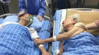 讓我拉拉她的手…92歲老翁臨終前緊牽老伴　相視流淚超感人