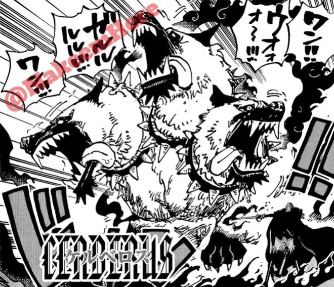 海賊王1177話，香克斯的刀吃了獅鷲果實，哈拉爾德沒死被冰封